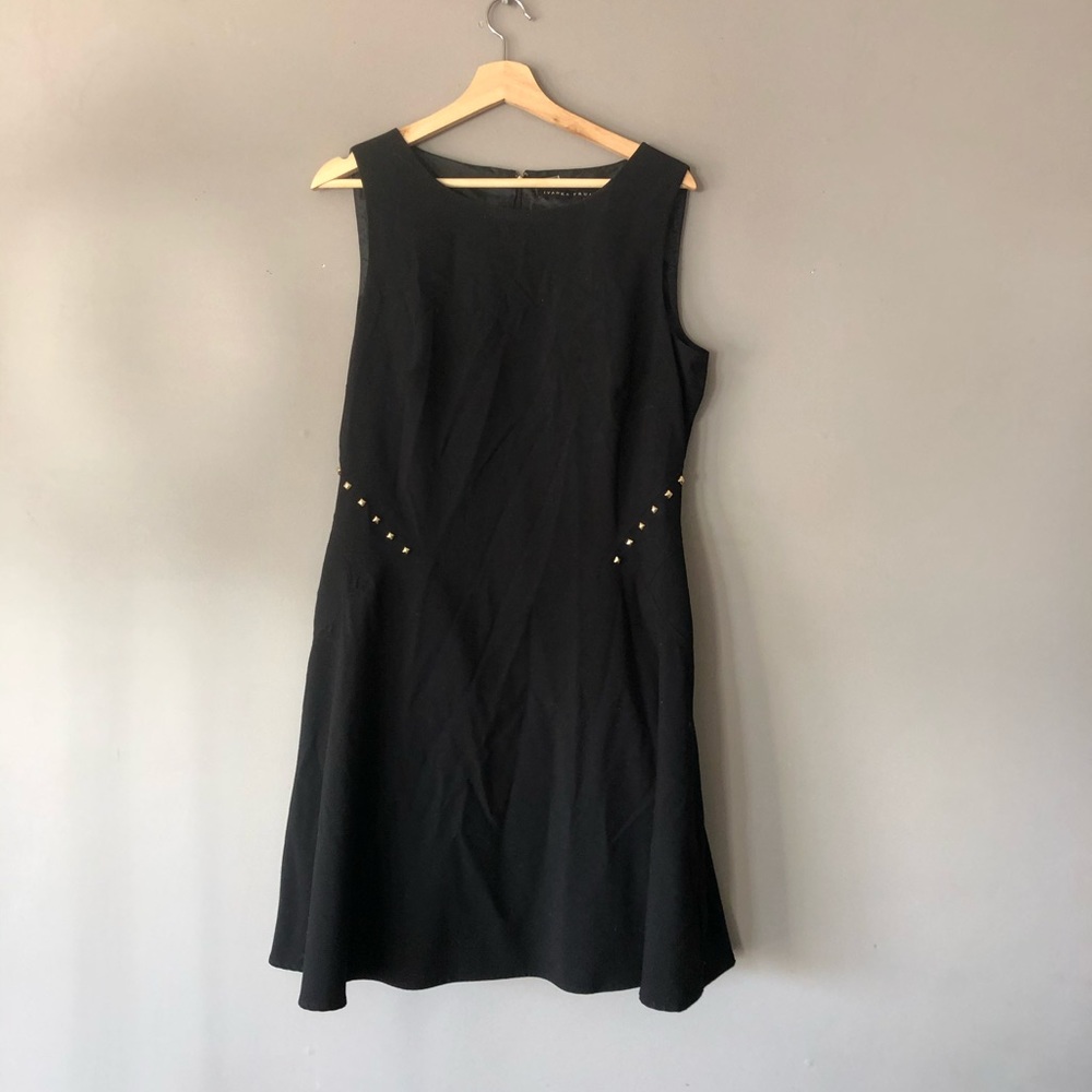 Ivanka trump black with gold studs dress 12
